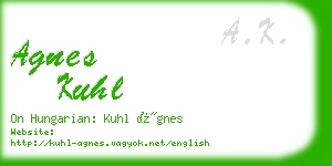 agnes kuhl business card